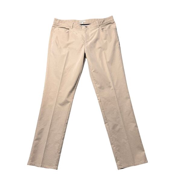 Peter Millar mens golf pants size 38 x 32 khaki performance chino - Picture 10 of 16